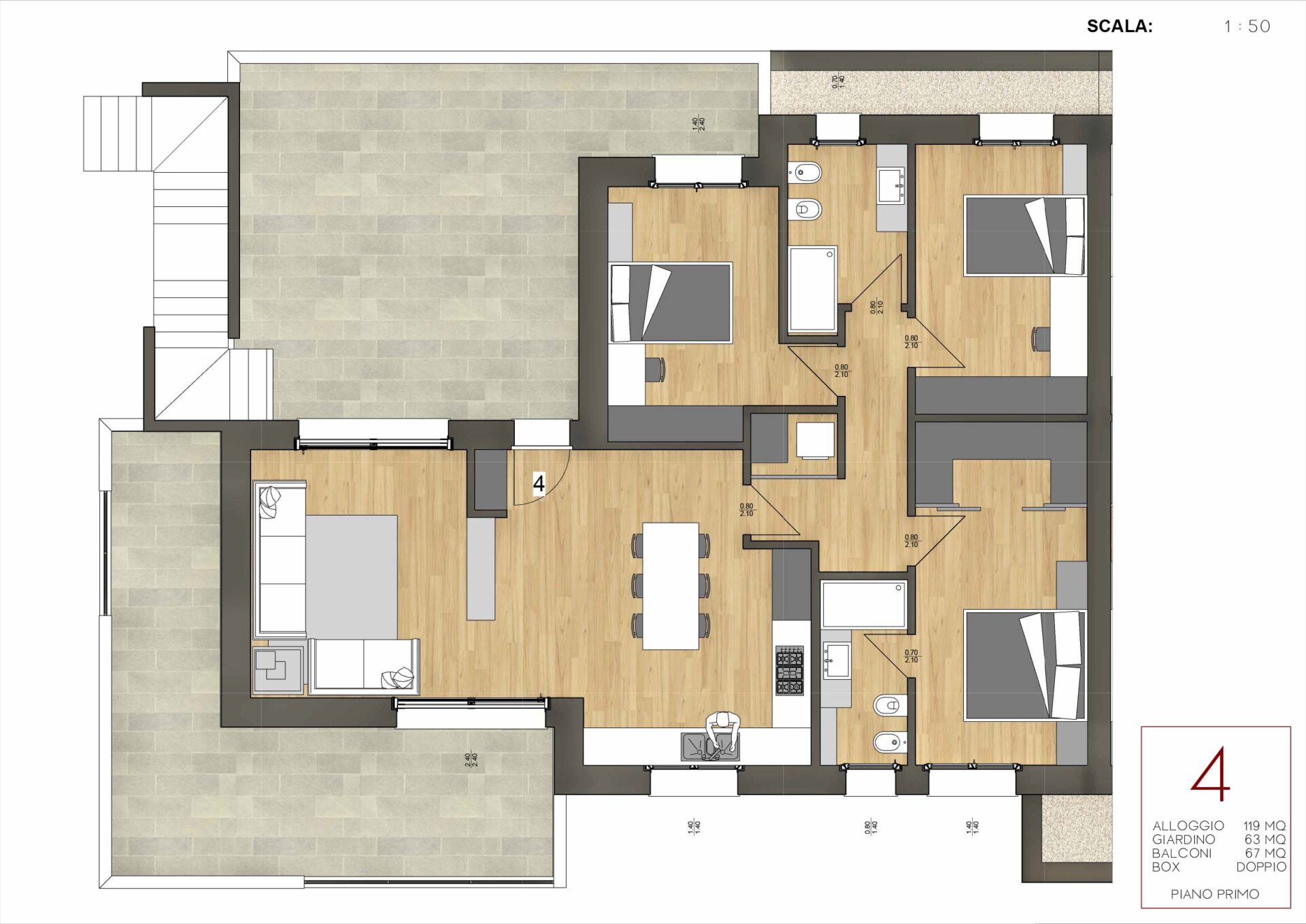 Bonate Sopra – 4 Quadrilocale