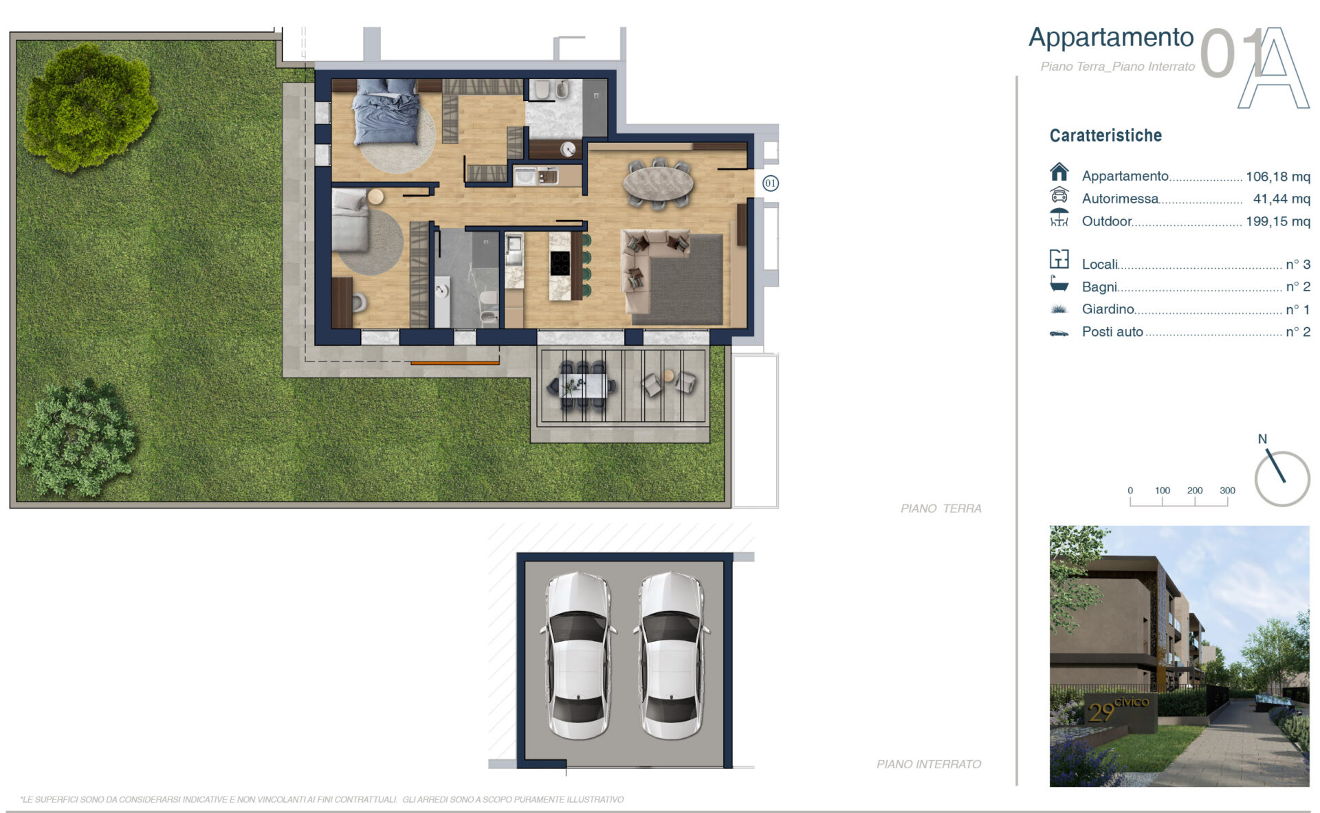 Treviolo – A1 Trilocale Piano Terra