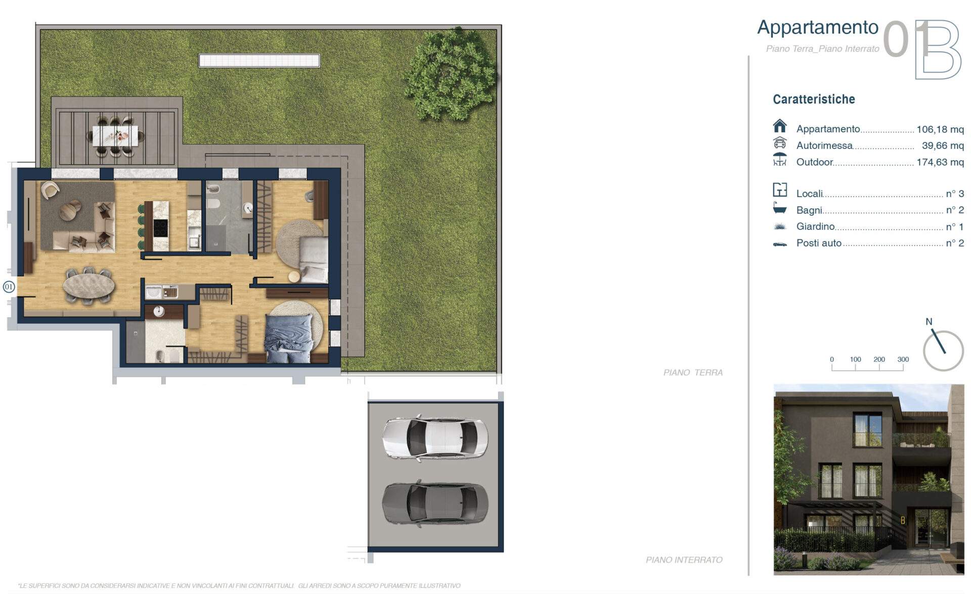 Treviolo – B1 Trilocale Piano Terra