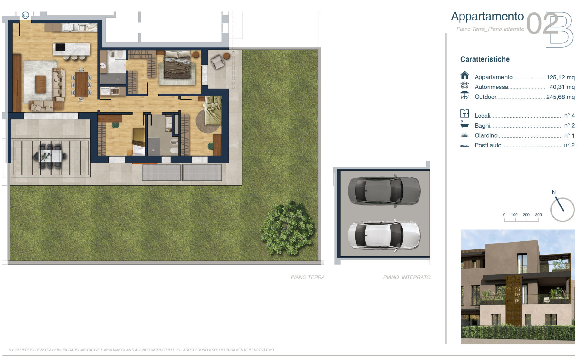 Treviolo – B2 Quadrilocale Piano Terra