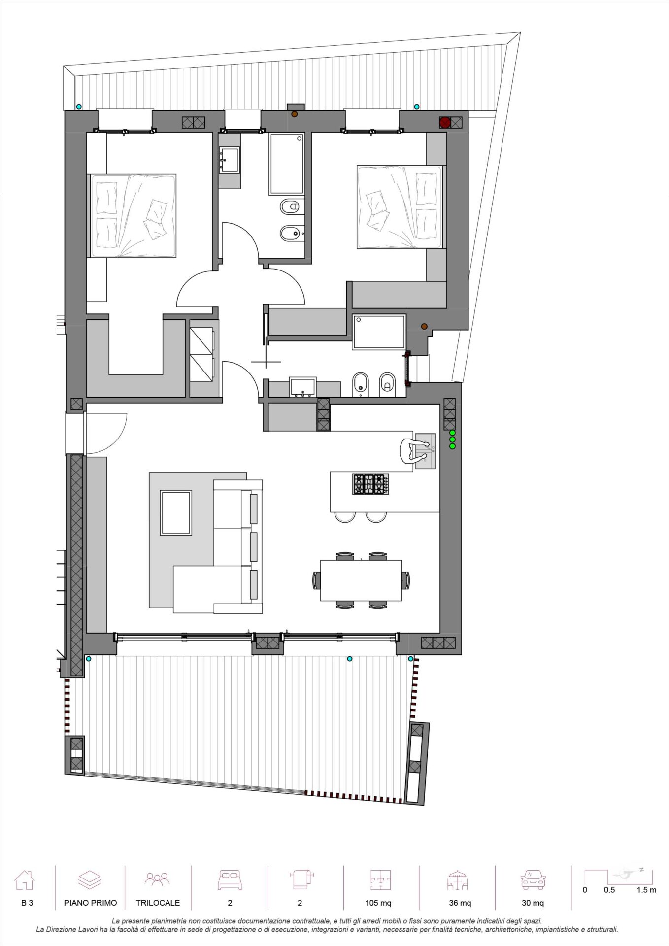 Alzano Lombardo – Trilocale B3 Piano Primo