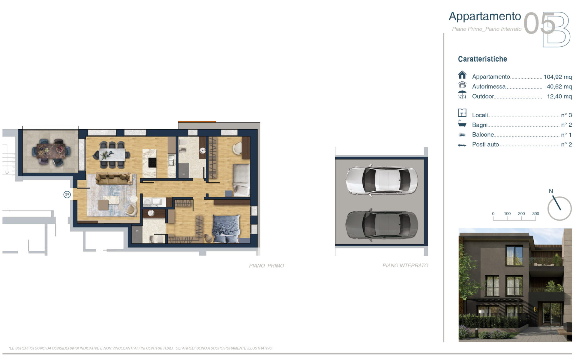 Treviolo – B5 Trilocale Piano Primo