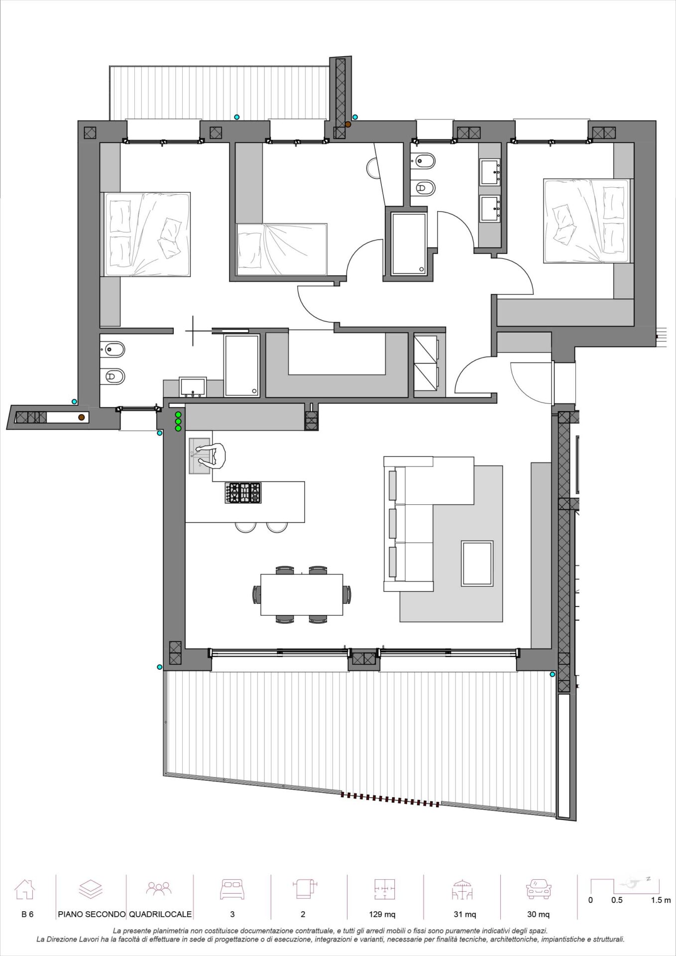 Alzano Lombardo – Quadrilocale A5 Piano Secondo